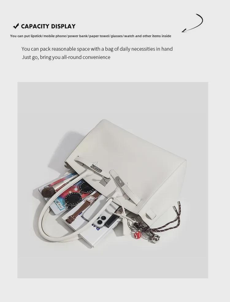 Sac fourre-tout à bandoulière et à bandoulière platine grande capacité printemps/été 2025