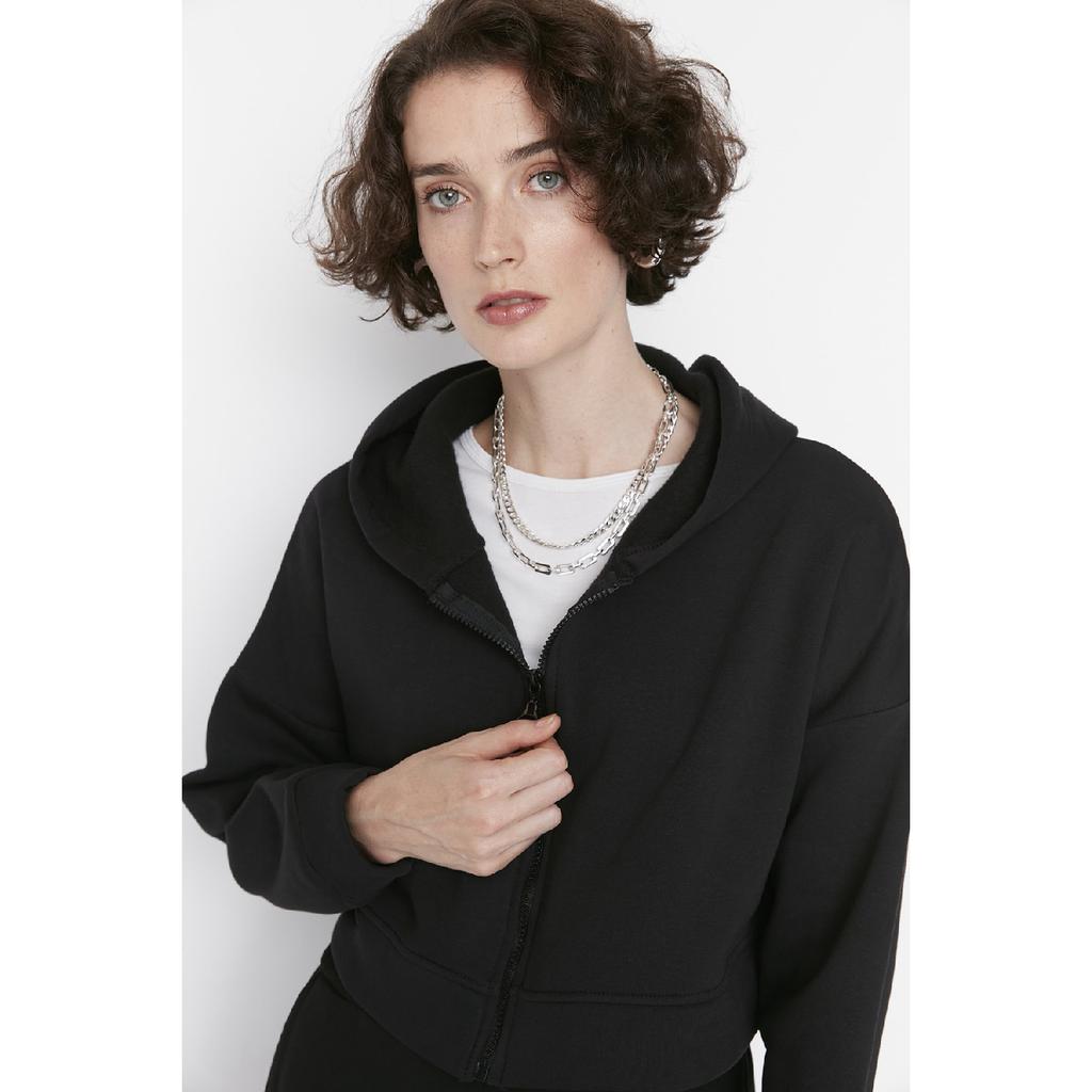 Beige gestricktes Sweatshirt