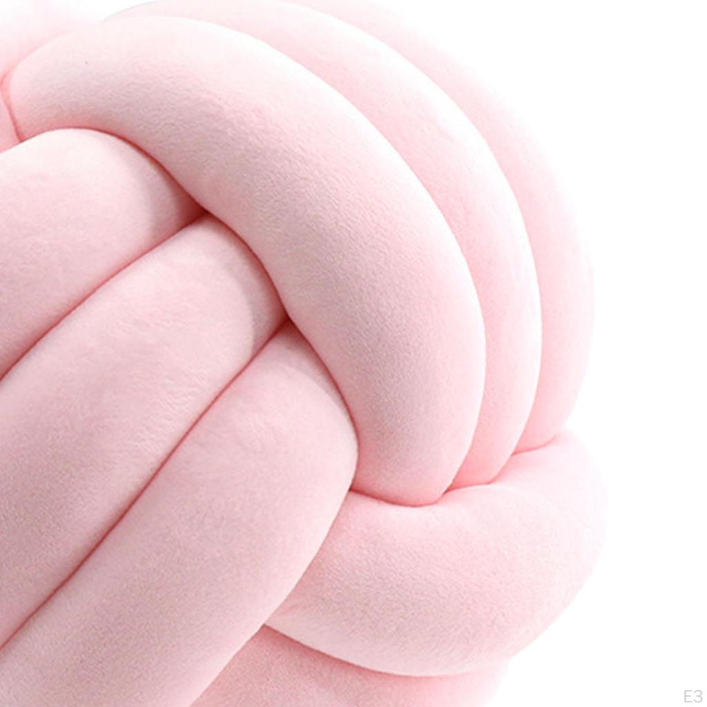 Knot Pillow Ball Tlusté Pohodlné vázané polštáře pro domácí pohovku v obývacím pokoji Světle šedá