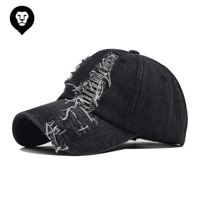 Men's and Women's Ripped Caps Trendy, Fashionable Ripped Cowboy Baseball Caps Simple Hats