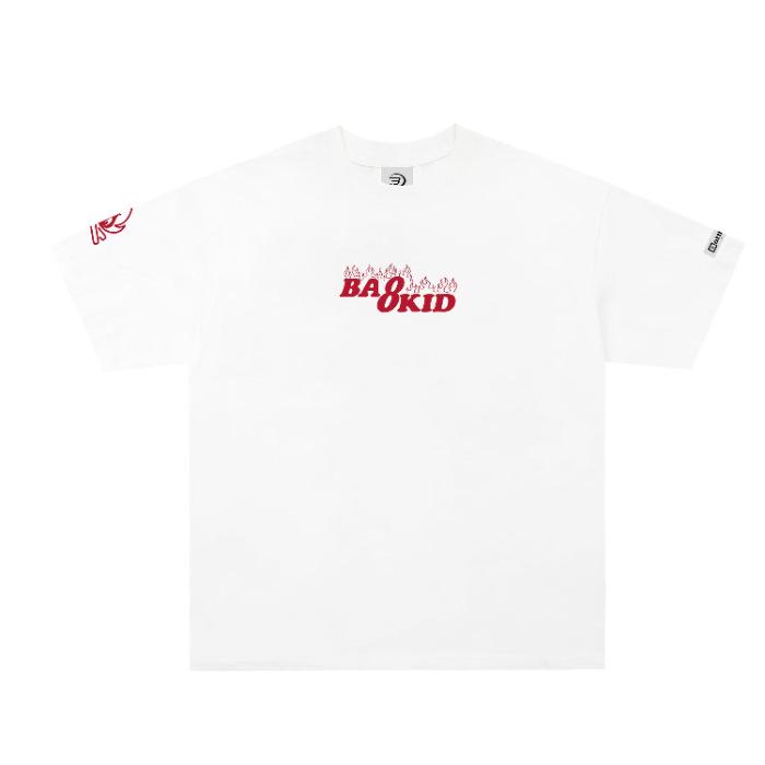 

Винтажная хлопковая футболка унисекс с вышивкой, с коротким рукавом - Модный летний стиль для пар Large белый