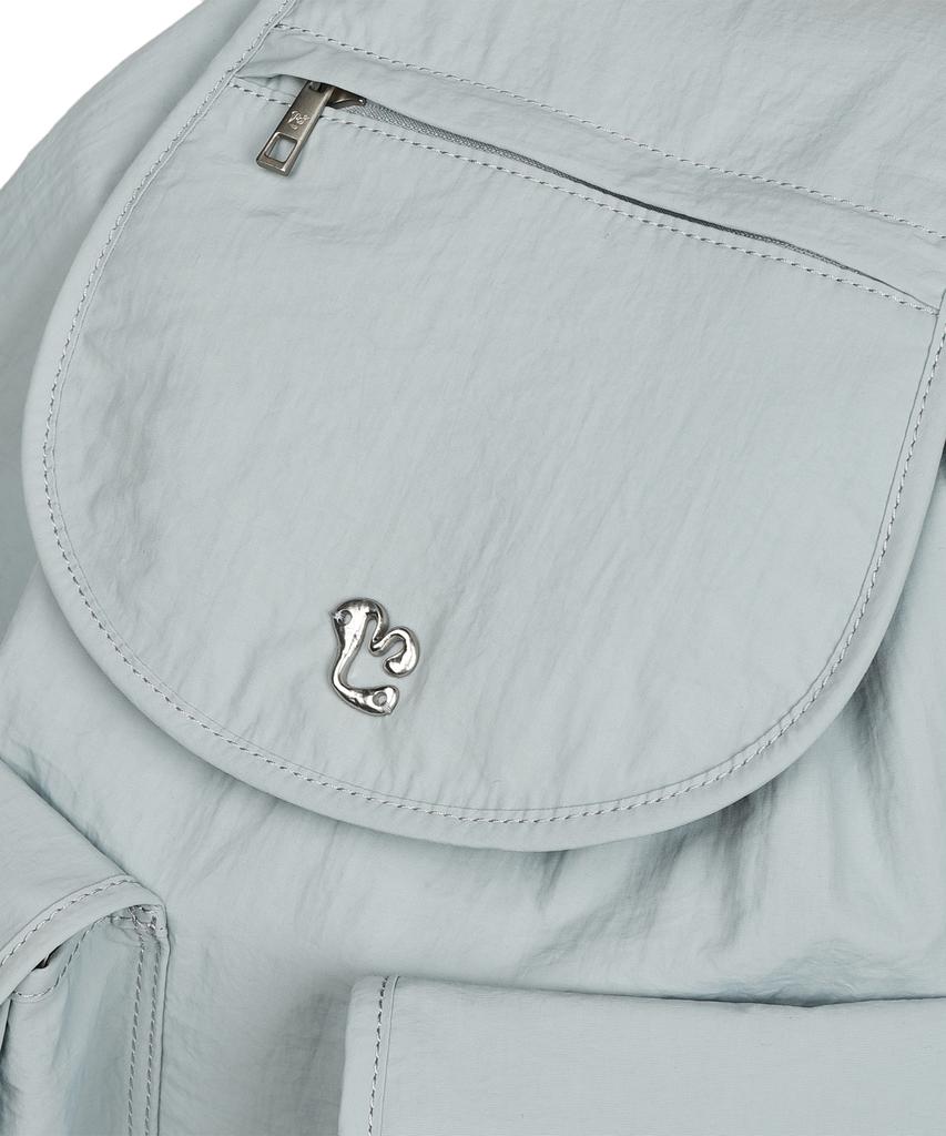 Lmr Floral Logo Light Two-Pocket Backpack Blue