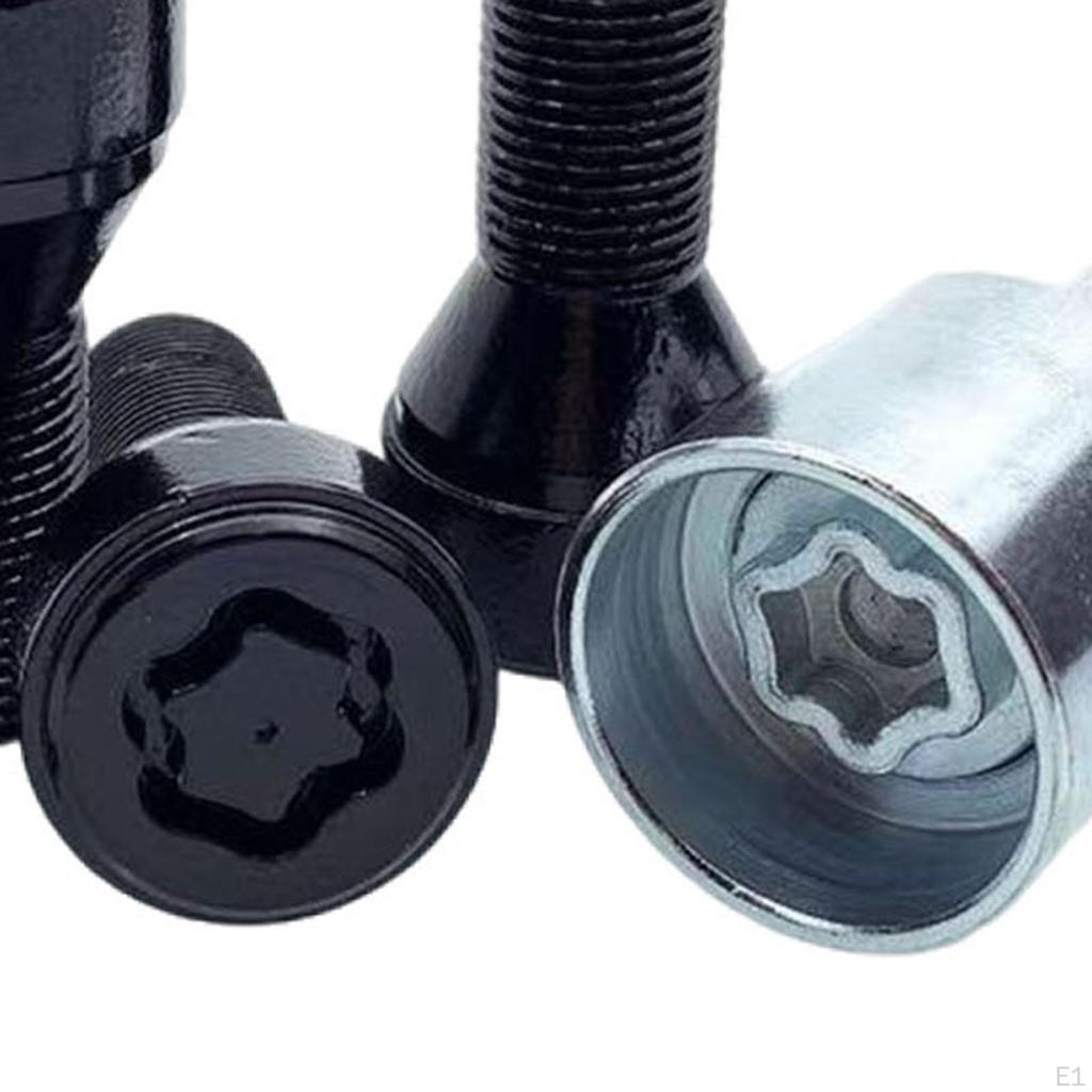 4 Pieces Anti Theft Wheel Bolt Locks Tire Screw Bolts 14 X 1.25mm for 6 03/2011-2013