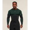 T-shirt da uomo a maniche lunghe con stampa a righe 3D, top da uomo comodo, traspirante e versatile