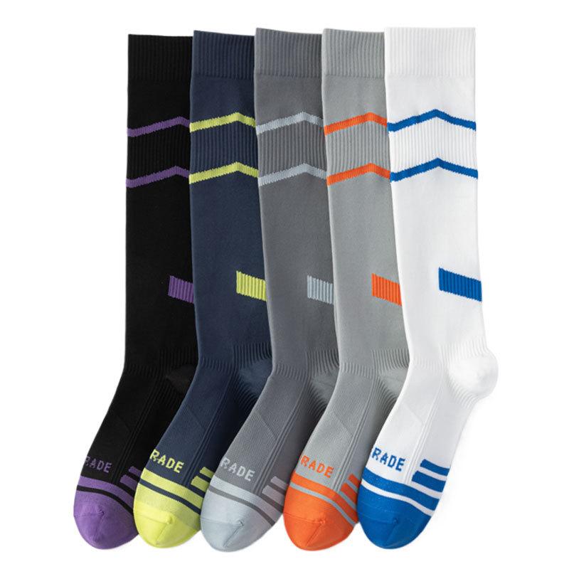 Stockings Sports Socks Cycling Football Fitness Stockings Men'S Teens Professional Games Adult Sweat Absorbing, Wear-Resistant And Non-Slip