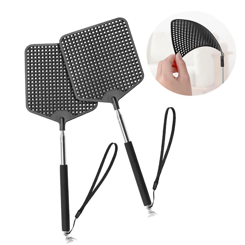 Black Telescopic Fly Swatters Heavy Duty Fly Swatter Flyswatter for Indoor Outdoor Classroom