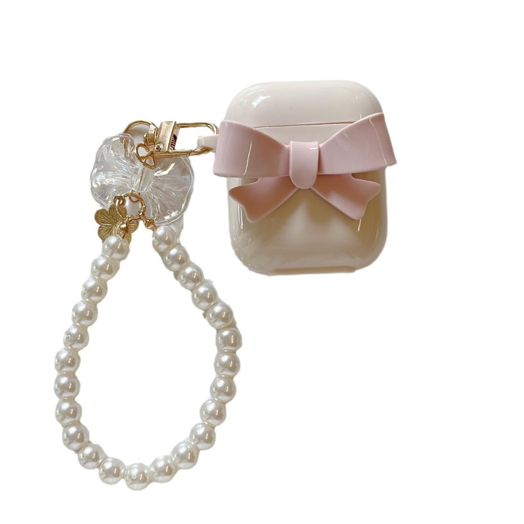 Pink Bow for AirPods Pro1 Apple Bluetooth Wireless 1/1/1 Generation Earphone Cover Cute Pendant
