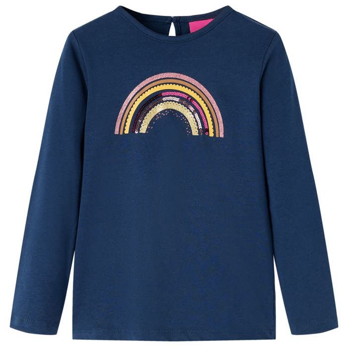 Kids' Long-sleeved T-shirt Navy Blue 92/104/116/128/140