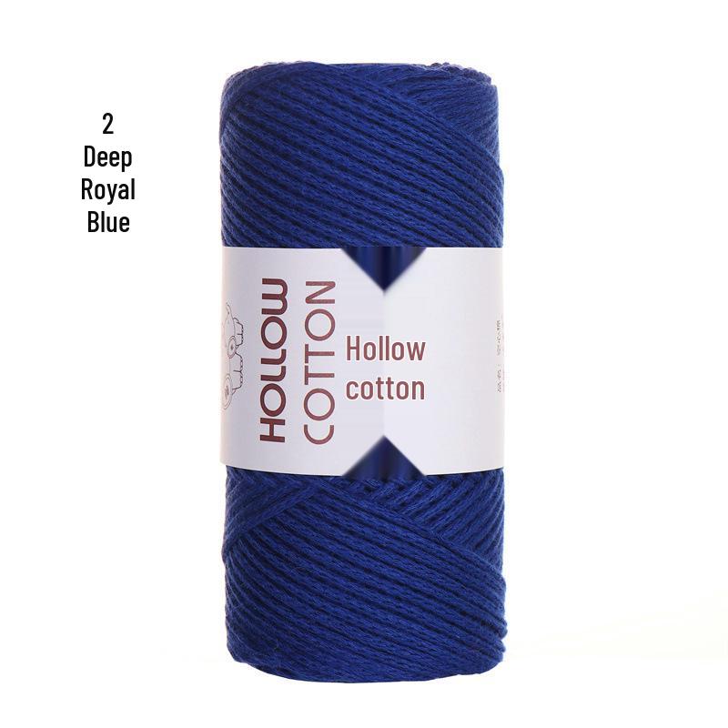 2mm Hollow Pure Cotton Scarf & Bag Yarn for DIY Crochet and Handwoven Projects