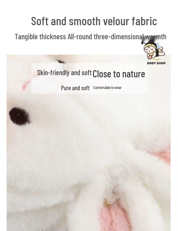 Adorable Rabbit Ears Baby Hat - Plush, Warm, and Perfect for Winter