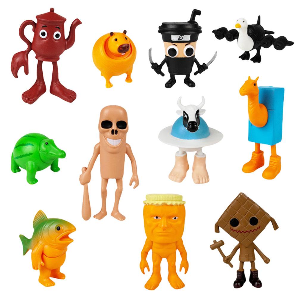 Italian Brainrot Toy Tralalero Tralala Tung Tung Tung Sahur 6-24PCS Funny Animals Desktop Ornaments Collection Decoration