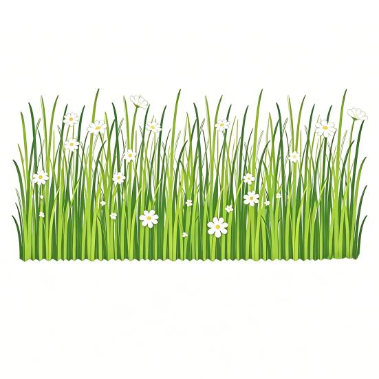 Spring Summer Flower Window Clings Wildflowers Grass Window Stickers