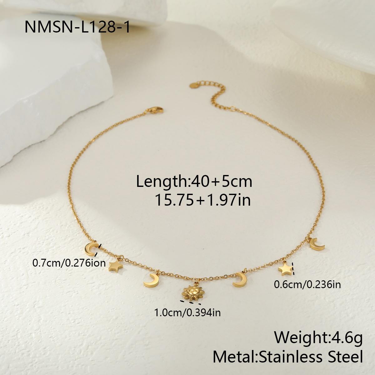 GEMCHIC Women s Evil Eye Pendant Necklace Stainless Steel Geometric Statement Jewelry for Daily Fashion