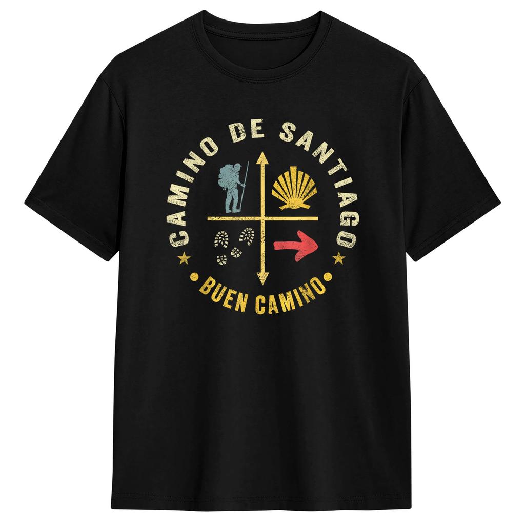 Unisex Camino De Santiago T Shirts Cotton Clothes Vintage Short Sleeve Round Collar Tee Shirt Gift Idea TShirts