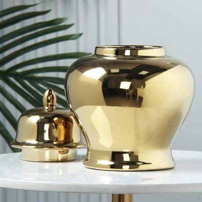-Flower Vase Porcelain Ginger Jar Home Decor Multipurpose Decorative Storage Temple for Cafe