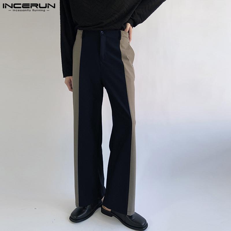 

INCERUN Весенние мужские цветные прямые длинные брюки