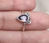 Mystic Topaz Sterling Silver Ring: Rainbow Pear Cut Boho Jewelry