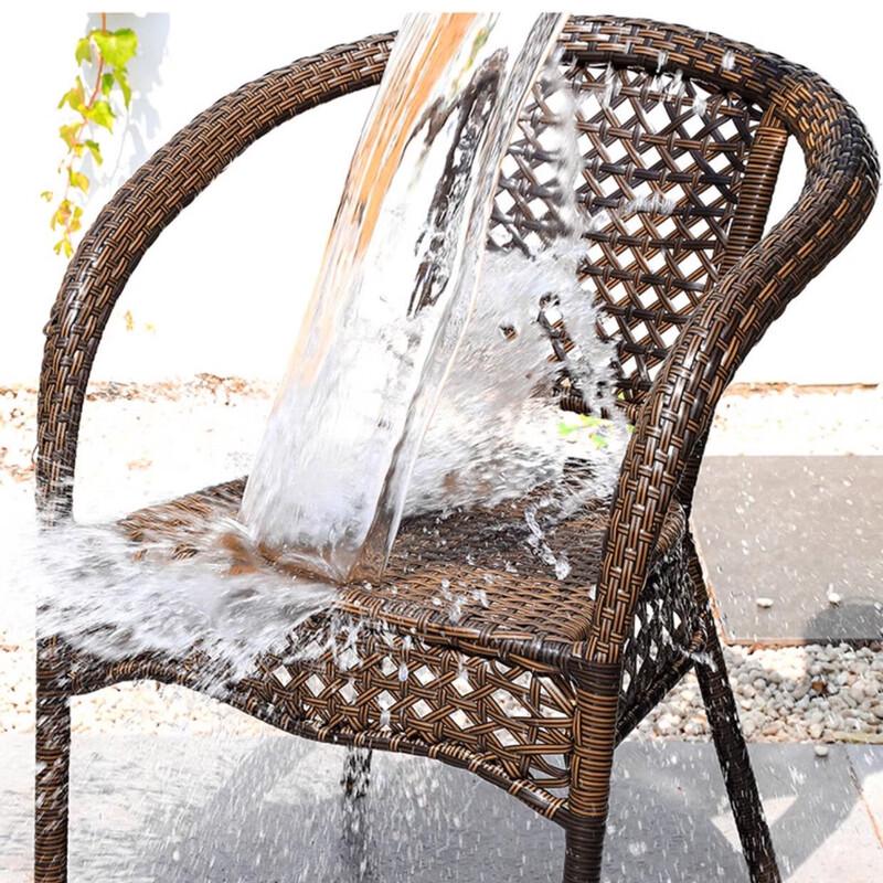 UOSU Outdoor Rattan 4-Chair Dining Set