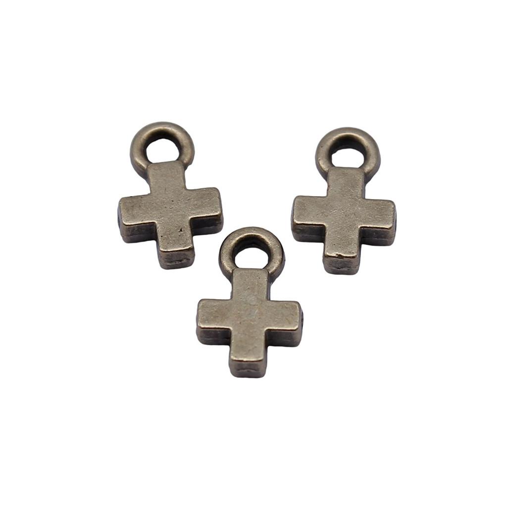 Pingentes de Cruz Clássica em Liga de Metal Multicor Para Joias Cristãs Minimalistas