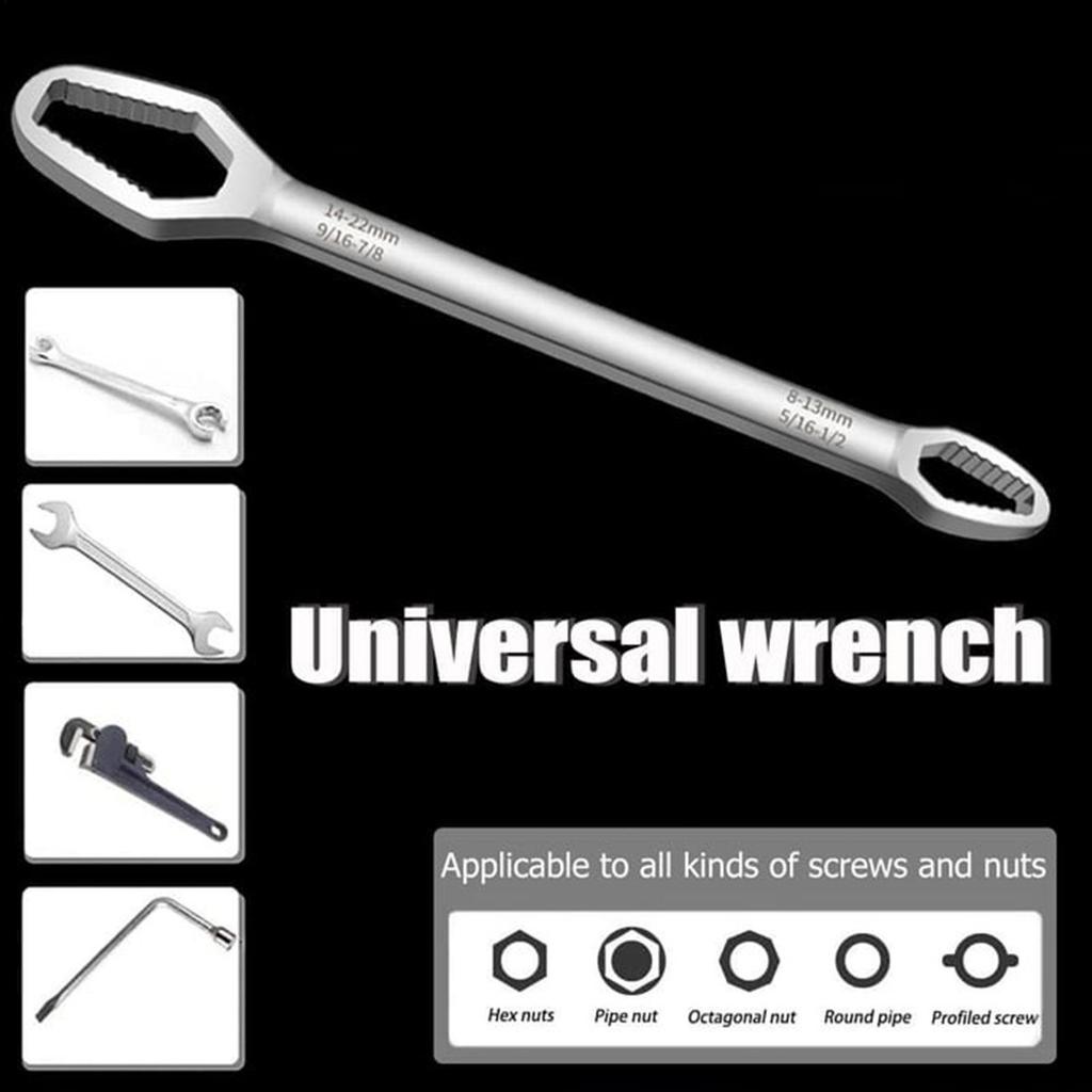 8 To 22mm Socket Wrench Double-ended Tightening Socket Spanner Self Tightening Wrench For Automotive Home Motorcycle Bicycle