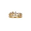 Light Luxury Gold Plated Heart Shape Zircon Open Ring For Women Stylish Hand Jewelry