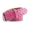 Hollowed Metal Women Leather Belt With Solid Color And Alloy Buckle Fashion