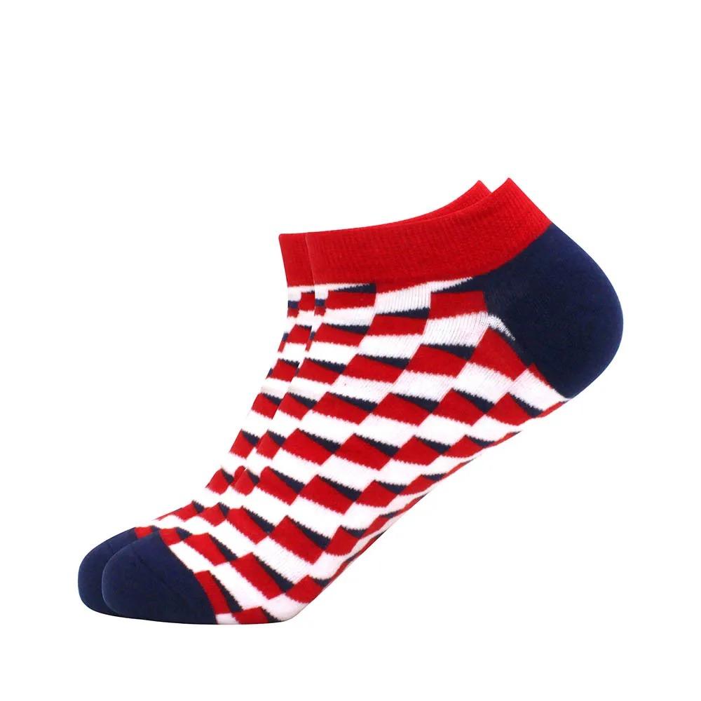 Herrensocken Bootssocken Freizeit Präzisionsbaumwolle Gitter Astronaut Rautenmuster, Skateboard, lustig, Bootssocken