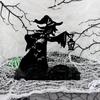 Halloween Witch Candle Holder Resin Which Ghost Figurines Spooky Desktop Statues Decoration for Home Garden Decor
