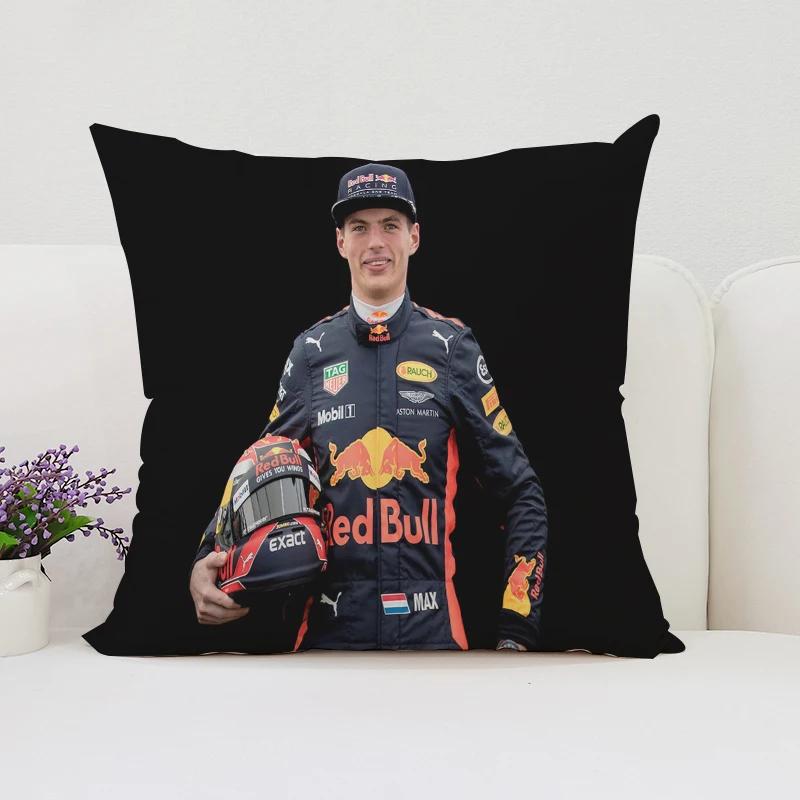 

Наволочка 45x45см Подарунок для фаната М-Макса Ферстаппена Чохол для подушки на диван Двосторонній принт Короткий плюш Подушка для попереку на крісло 18x18Inch