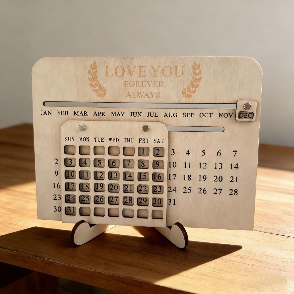 Handmade Perpetual Calendar Manual Eternal Calendar Funny Desktop Desk Calendar  Tabletop Decor
