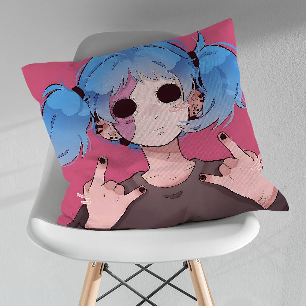 Cartoon SSally FFace Game Various Sizes Square Pillow Case For Car Home Bedchamber Decor Birthday Gift
