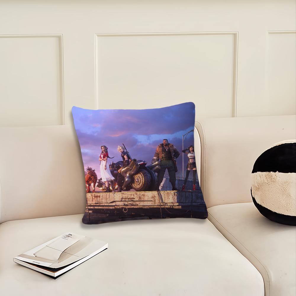 Game F-final F-fantasy VII Cushion Cover Pillow Cover Decoration Room Home Sofa Living Office Car Nordic Simplicity