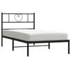 VidaXL Metal Bed Frame with Headboard Black 90x190 Cm 355455