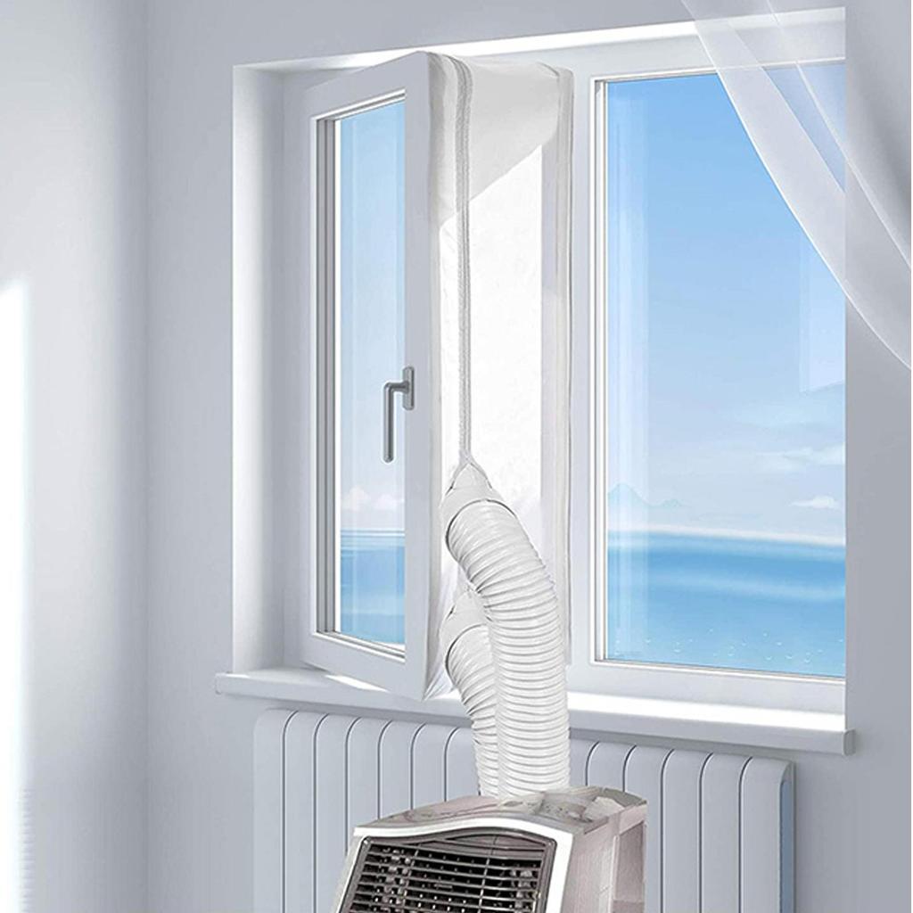 Air Conditioner Window Seal Kit Portable Air Conditioner Window Sealing Cloth No-Drill AC Hose Exhaust Ventilation Attachment