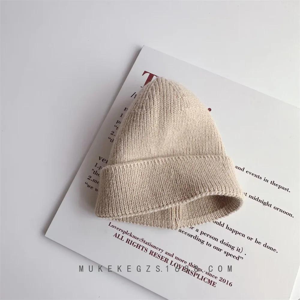 Kids Beanie Solid Color Knitted Baby Winter Hats For Children Warm Crochet Boys Girls Hat Toddler Cap Baby Bonnet Gorras Gorro