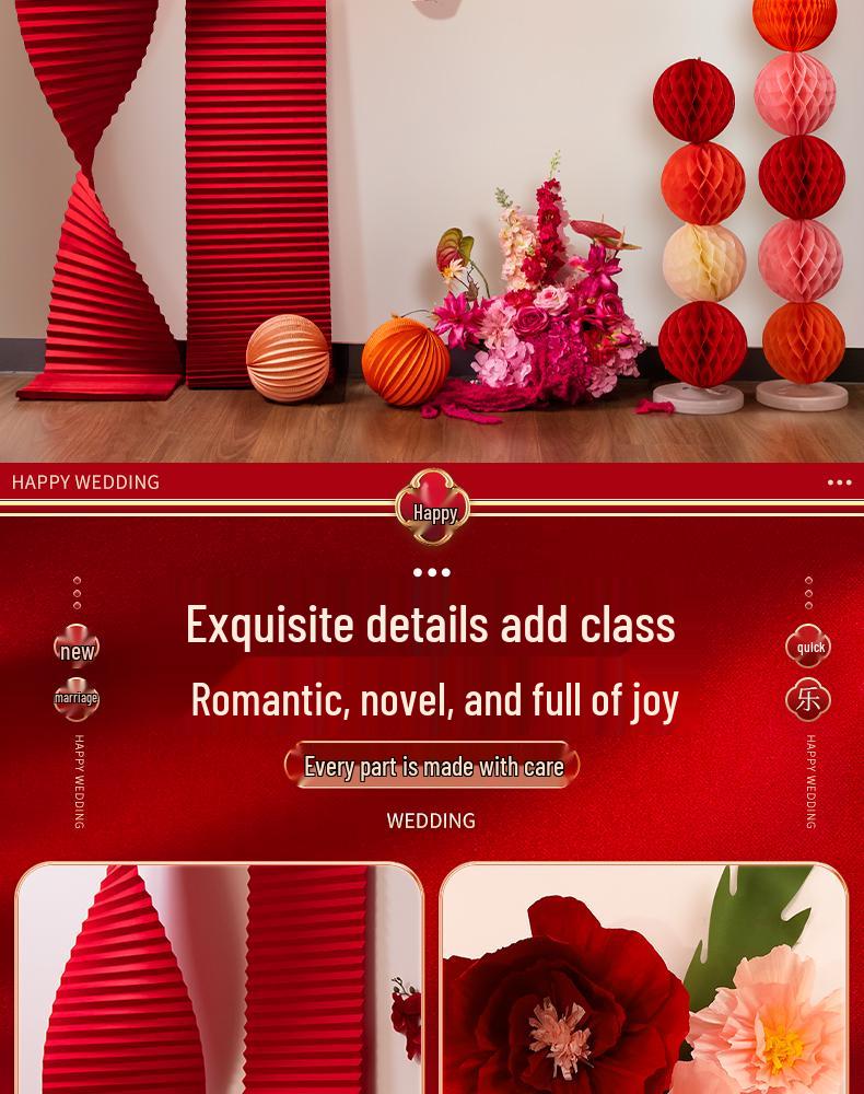 Elegant Wedding Room Decoration Set: Complete Background Wall & Living Room Decorations
