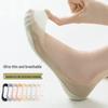 Women's Ice Silk Low Cut No-Show Striped Mesh Lace Boat Socks - Super Thin & Non-Slip
