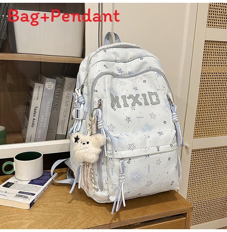 Starry Night Girl Backpack With Nylon For School And Education