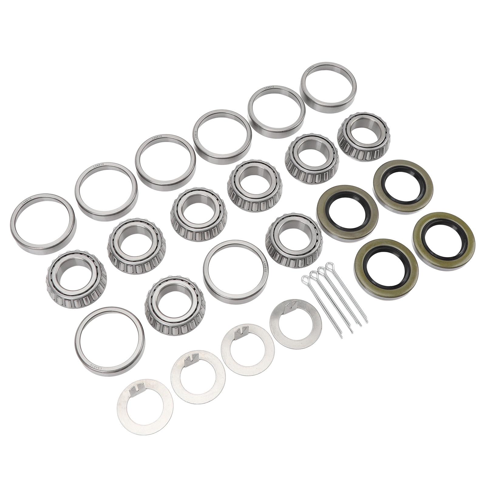 

4 шт. Комплект підшипників маточини колеса причепа Сталевий сплав L44643 Внутрішні Зовнішні Підшипники із Зовнішнім Кільцем Мастило