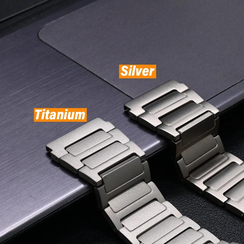 22mm Man Titanium Strap for Huawei GT4/5 Pro 46mm Watch 4 Pro Luxury Link Bracelet for Amazfit GTR 47mm Balance Garmin Venu 3
