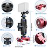 Aluminum Tennis Camera Mount for Smartphone and Action Cameras 360 Degree Adjustable Phone Clamp for Sports Training