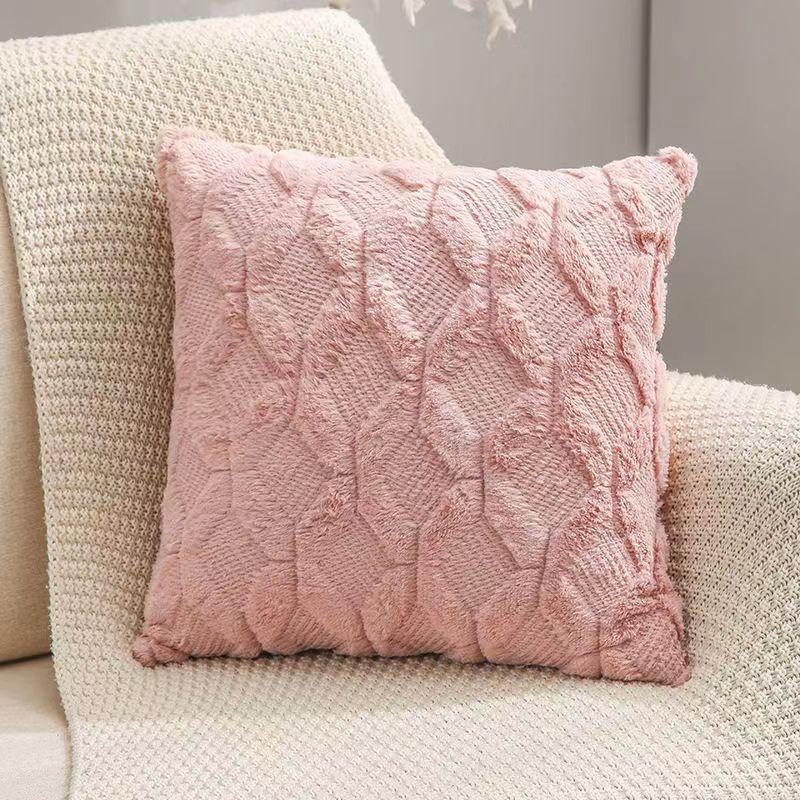 Ins Style Soft Plush Cushion Cover Black Decorative Pillows Boho Pillowcase 45x45 Pillow Cover for Sofa Bedroom Chair Home Decor