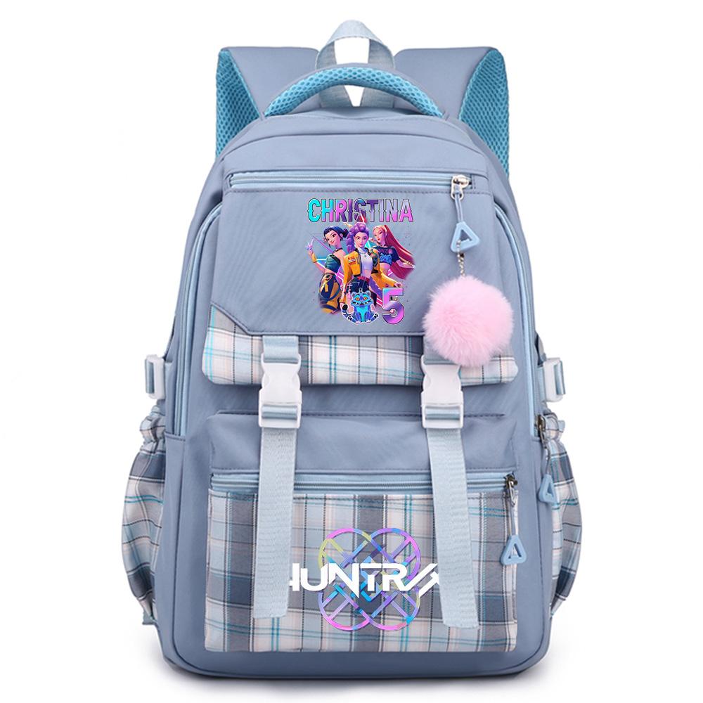 Cartoon Anime K-Pop Demon Hunters Printed Large Capacity Backpack for Teenger Student Bookbag Girl Boy Schoolbag Bookbag Women Waterproof Travel Bag