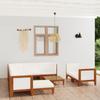 Day and Night - Day and Night Garden Furniture and Cushions Set 10 Pieces Solid Acacia Wood
