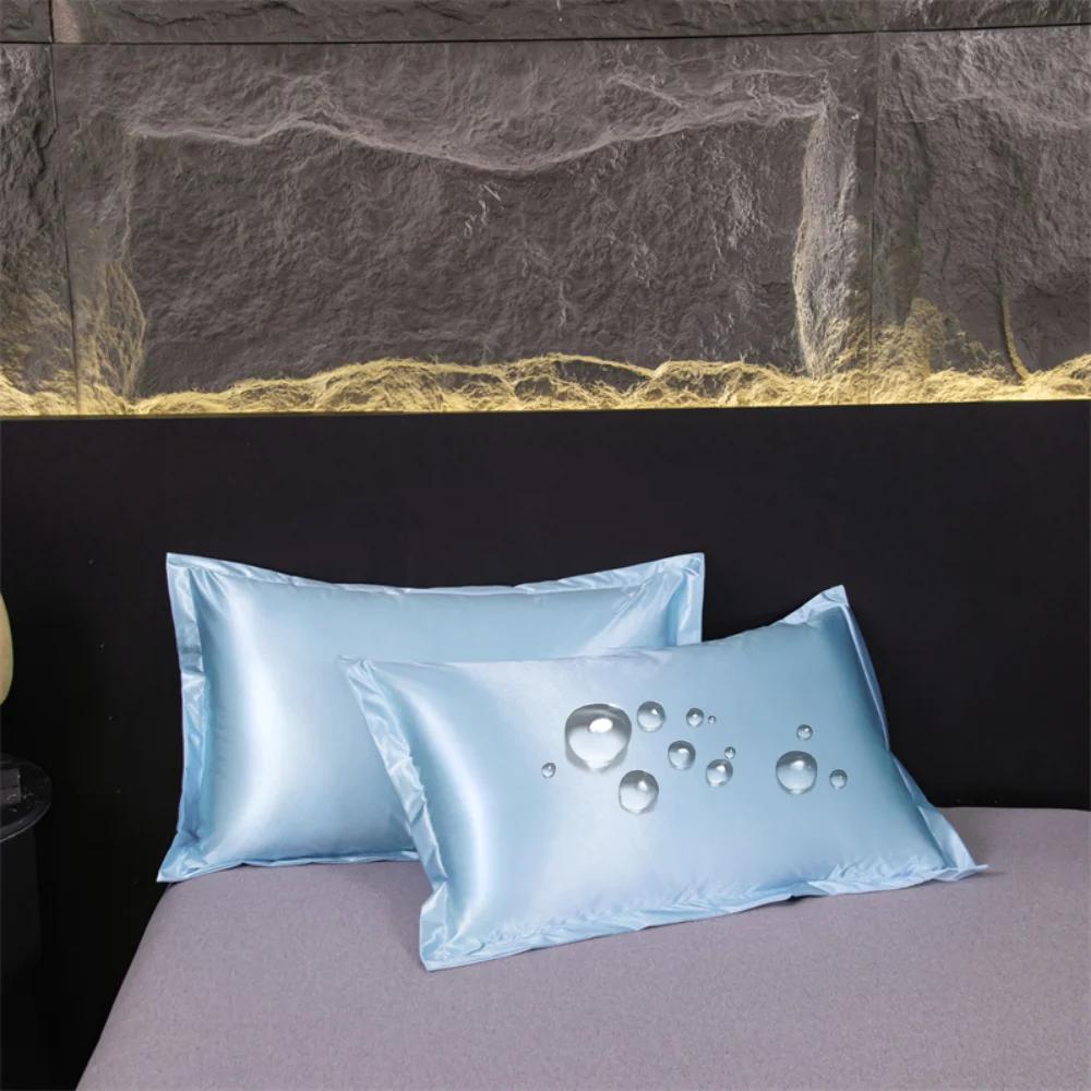 Waterproof Silk Silky Stain Pillowcase Silky Pillowcase Natural Silk Pillowcase Mulberry Silk Pillow Case Bedbug Proof & Allergy