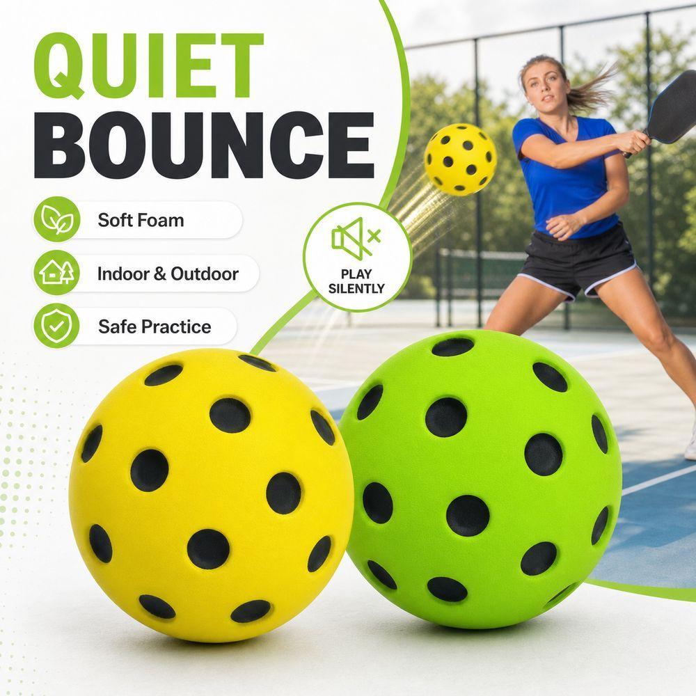 PU Foam Pickleball Training Balls High Bounce Quiet Pickleball Balls  for Pickleball Training