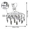 Clothes Drying Rack,Stainless Steel Laundry Drip Hanger ClipsHeavy Duty Round Swivel Windproof Hook Underwear Hanger  Drying Towel Bras Sock Lingerie