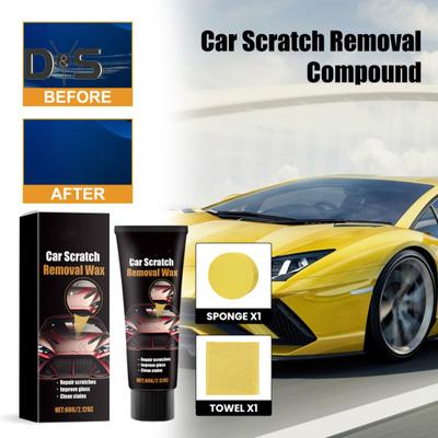 Pasta per la rimozione dei graffi per auto Kit di cera per lucidatura professionale per auto con asciugamano Cera per la rimozione dei graffi per auto per graffi profondi