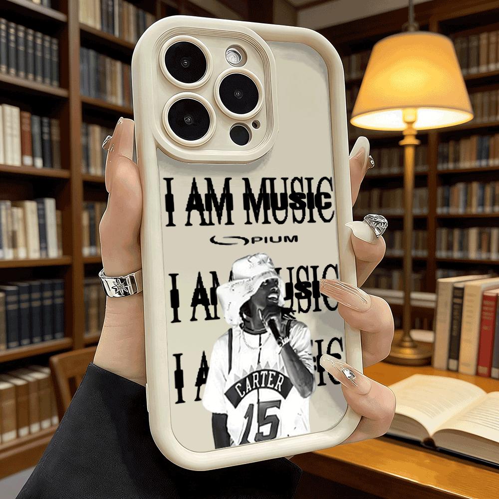I AM MUSIC Rapper Poster Art Shockproof Soft Phone Case For Xiaomi Redmi Note 15 14 13 12 11 10 9 Pro Anti-Slip Anti-Fall Cover
