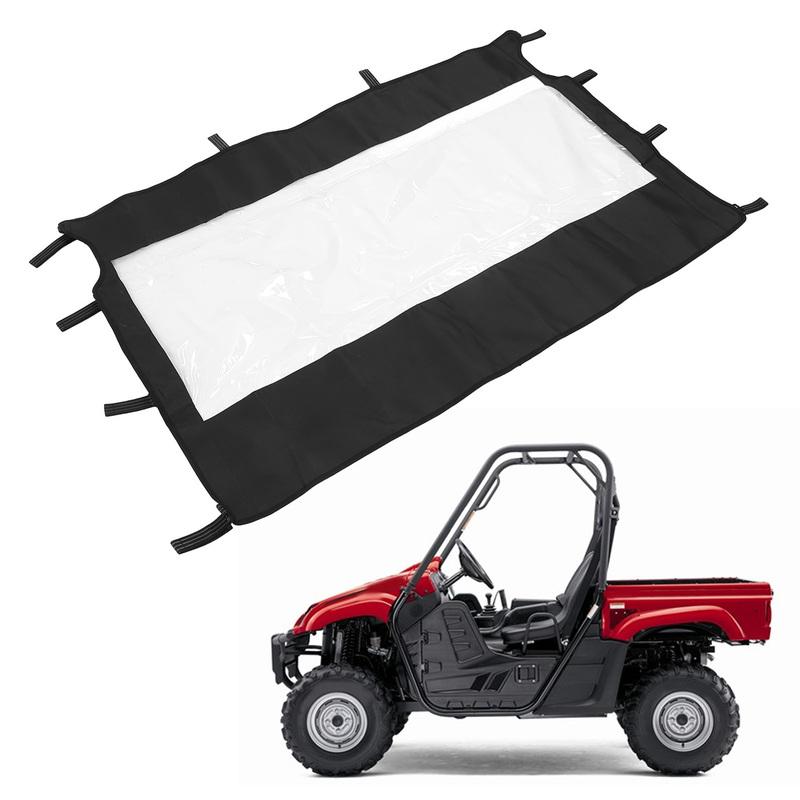 

UTV Soft Rear Windshield Excellent Visibility Reduce Dust PVC UTV Rear Windscreen Replacement for Yamaha Rhino 450 660 700